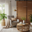 Cozy reading nook with armchair and natural decor