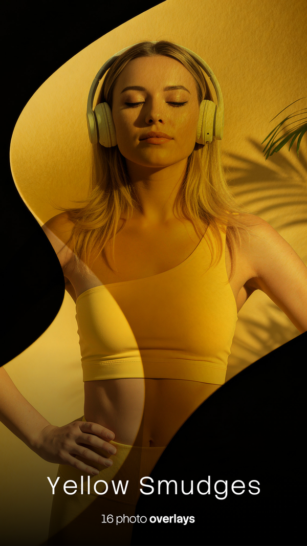 Yellow Smudges Overlays (16 JPG files)