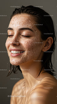 Smiling Woman with Clear Skin and Youthful Glow