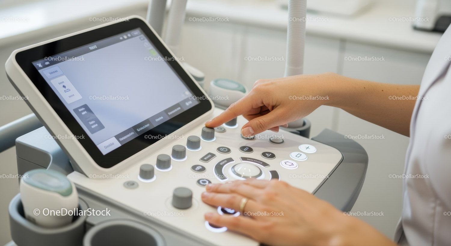Aparat do ultrasonografii w nowoczesnej klinice medycznej