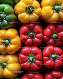 Colorful Bell Peppers Collection in Vibrant Market Display