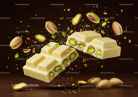 White Chocolate Bar with Crunchy Pistachio Nuts
