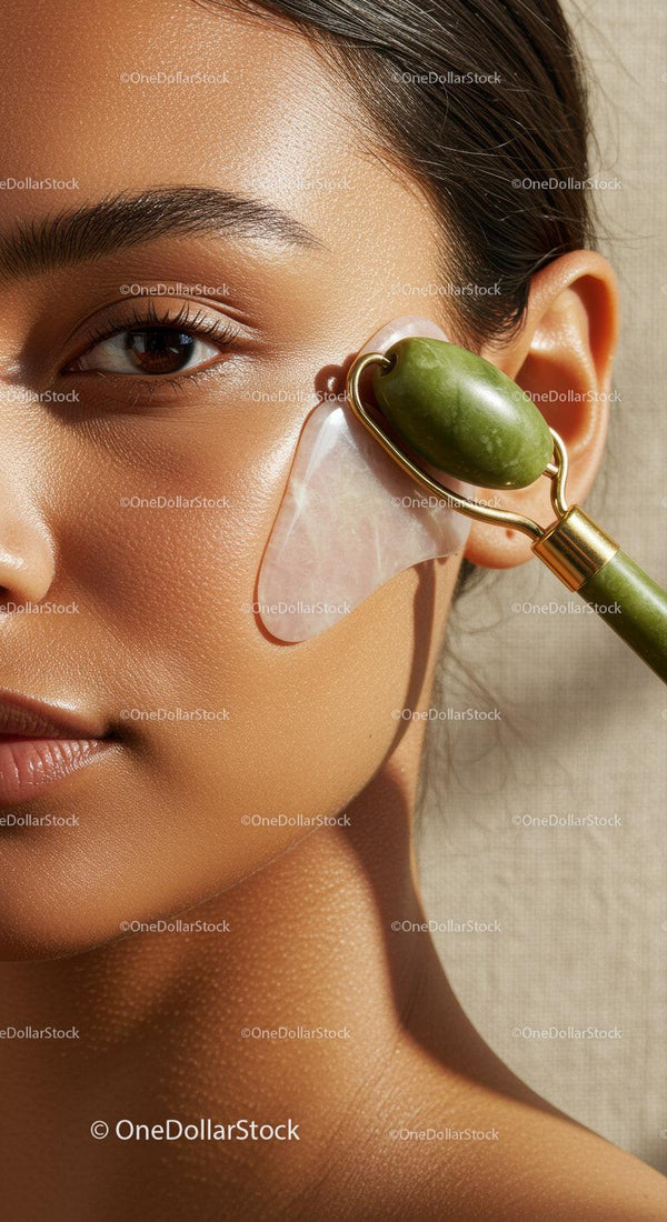 Facial Jade Roller Therapy for Skin Rejuvenation and Glow