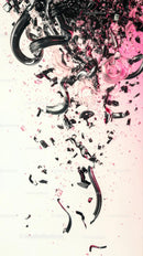 Broken Lipstick Creams in Pink and Black Artistic Makeup Chaos