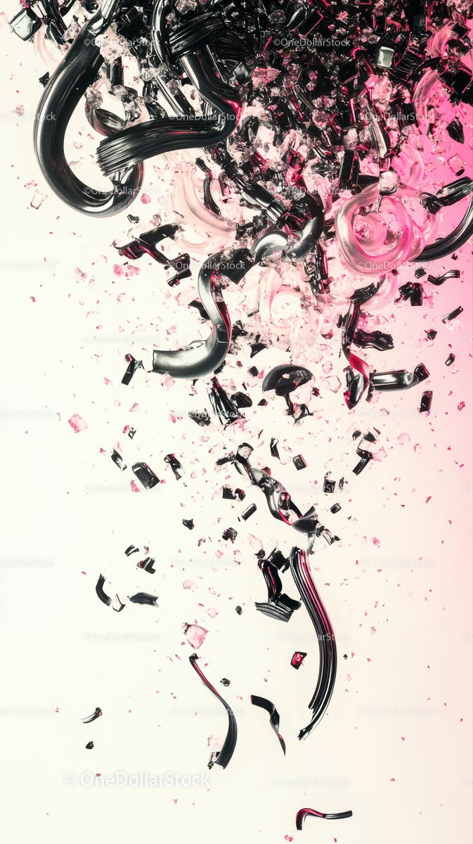Kremowe szminki Broken Lipstick w kolorze różowym i czarnym Artystyczny chaos w makijażu