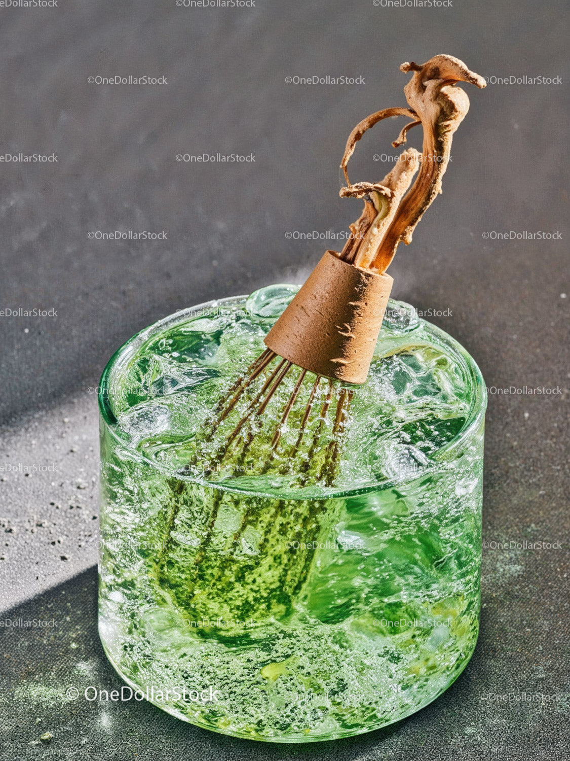 Traditional Bamboo Matcha Whisk Stirring Green Tea