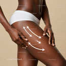 Close Up of Woman's Body with Massage Arrows and Smooth Skin