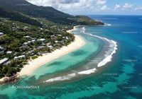 Tropical Beach with White Sand and Crystal Clear Turquoise Water