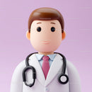 Friendly Doctor Figurine with Stethoscope for Healthcare Professionals