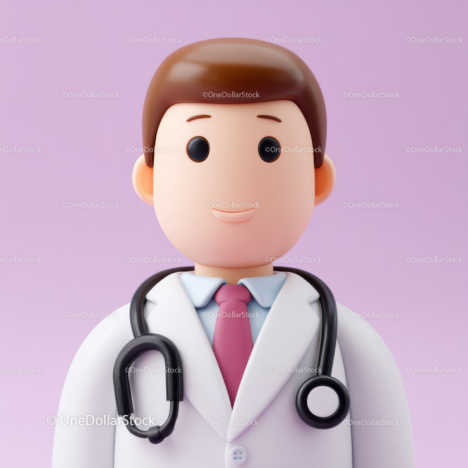 Friendly Doctor Figurine with Stethoscope for Healthcare Professionals