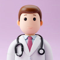 Friendly Doctor Figurine with Stethoscope for Healthcare Professionals