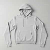 Minimalist White Hoodie Isolated on Plain Background
