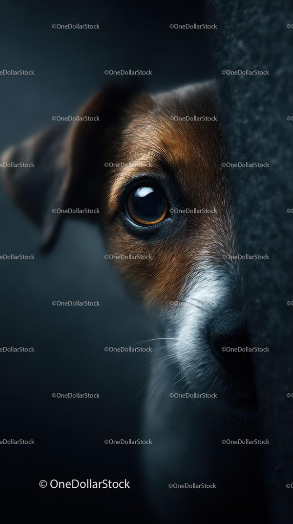 Close-up of a Cute Puppy with Expressive Eyes and Shiny Coat