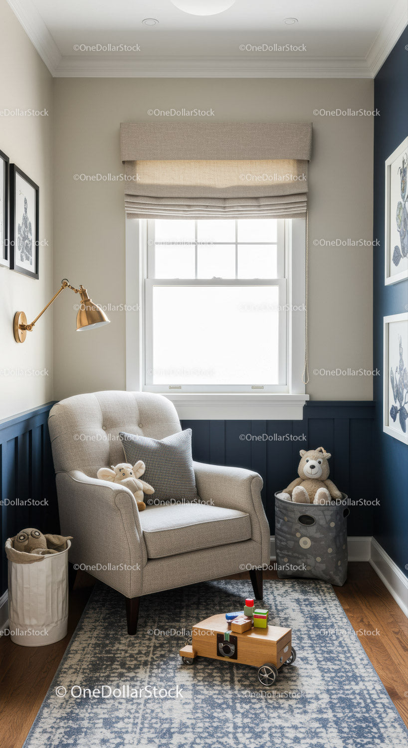 Cozy Children's Room With Armchair and Playful Decor