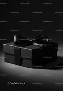 Black Gift Box with Satin Ribbon for Elegant Presentations