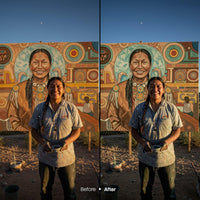 Before and after Documentaries Lightroom preset edit