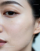 Closeup of natural skin texture on women's face