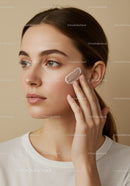 Young Woman Applying Facial Mask for Skincare Routine