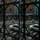 Before and after Cinematic Streets Lightroom preset edit