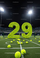 Number Twenty-Nine in Tennis Balls on Night Court
