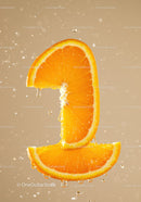 Fresh Orange Slices Splashing with Water Droplets