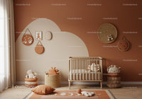 Cozy Modern Nursery Room with Plush Toys and Wall Art