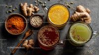 Herbal Wellness Tea with Ginger Lemon and Turmeric