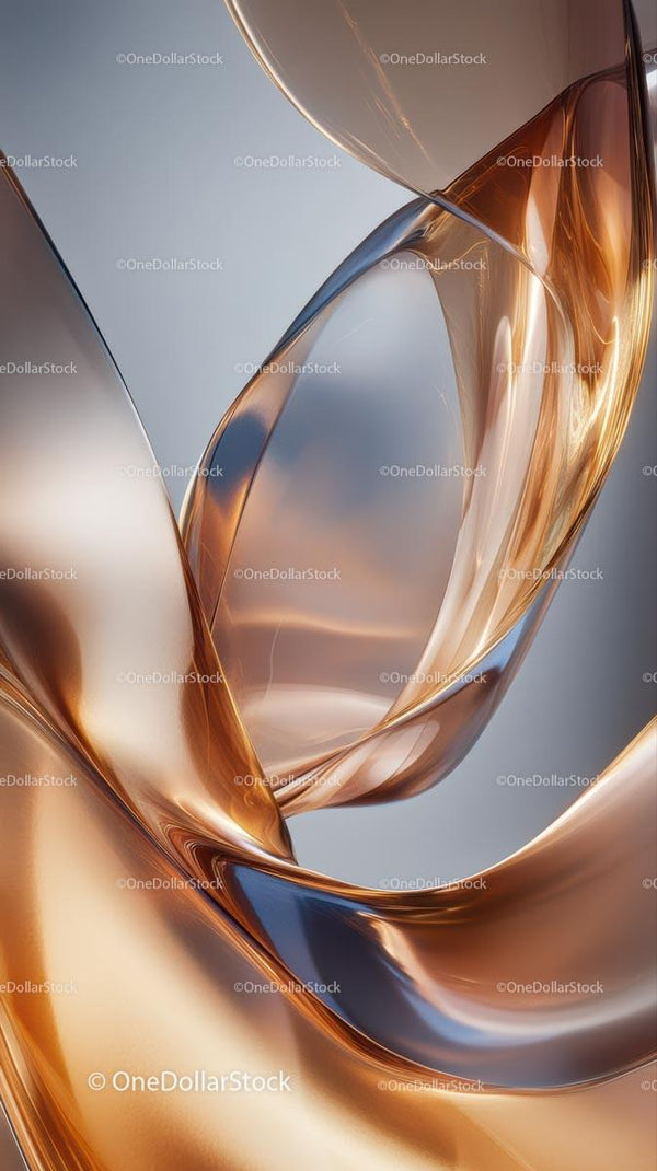 Abstrakcyjne Metaliczne Linie Płynne dla Nowoczesnej Sztuki i Designu