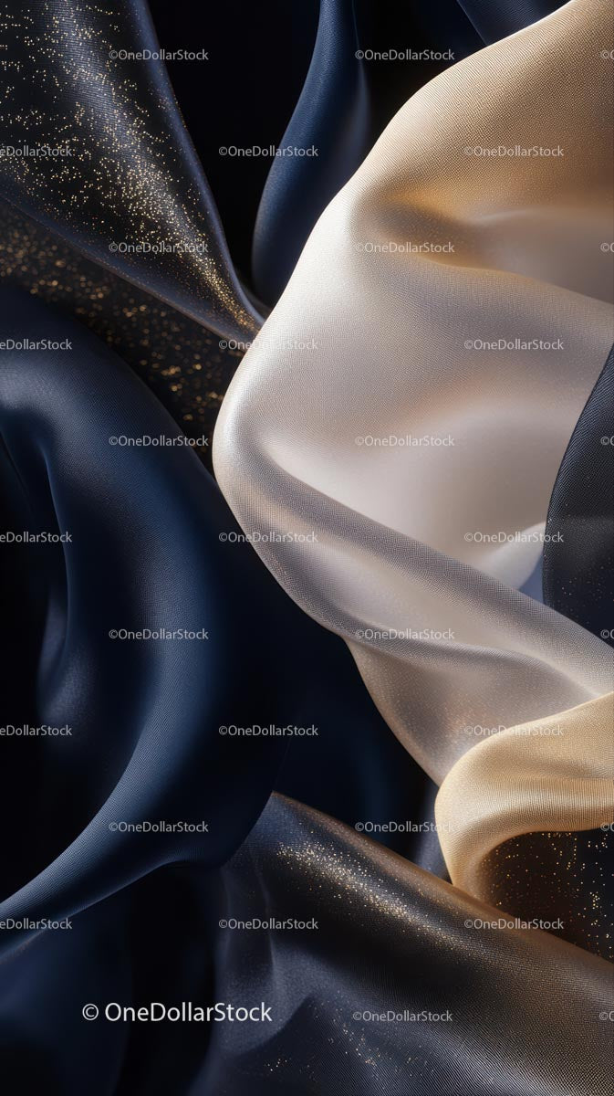 Luxurious Satin Fabrics Close-up Smooth Textures Elegant Drapes