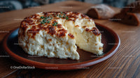 Blue Cheese and Rustic Bread on Decorative Plate in Food Setting