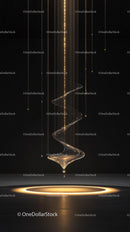 Abstract Spiral Light Trail with Glowing Lines and Digital Effects