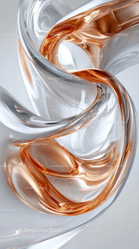 Elegant Abstract Metallic Swirls Artwork for Modern Design