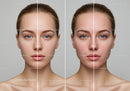 Beautiful Woman Face Showing Clear Skin and Acne Improvement