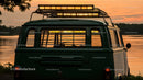 Vintage Green Van Near Water During Sunset Landscape
