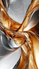 Abstract Metallic Swirls with Copper and Silver Tones for Digital Art