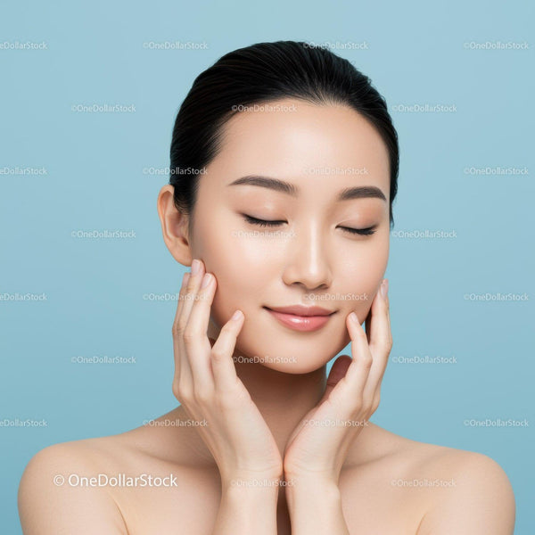 Serene Woman with Flawless Skin in Beauty and Skincare Concept