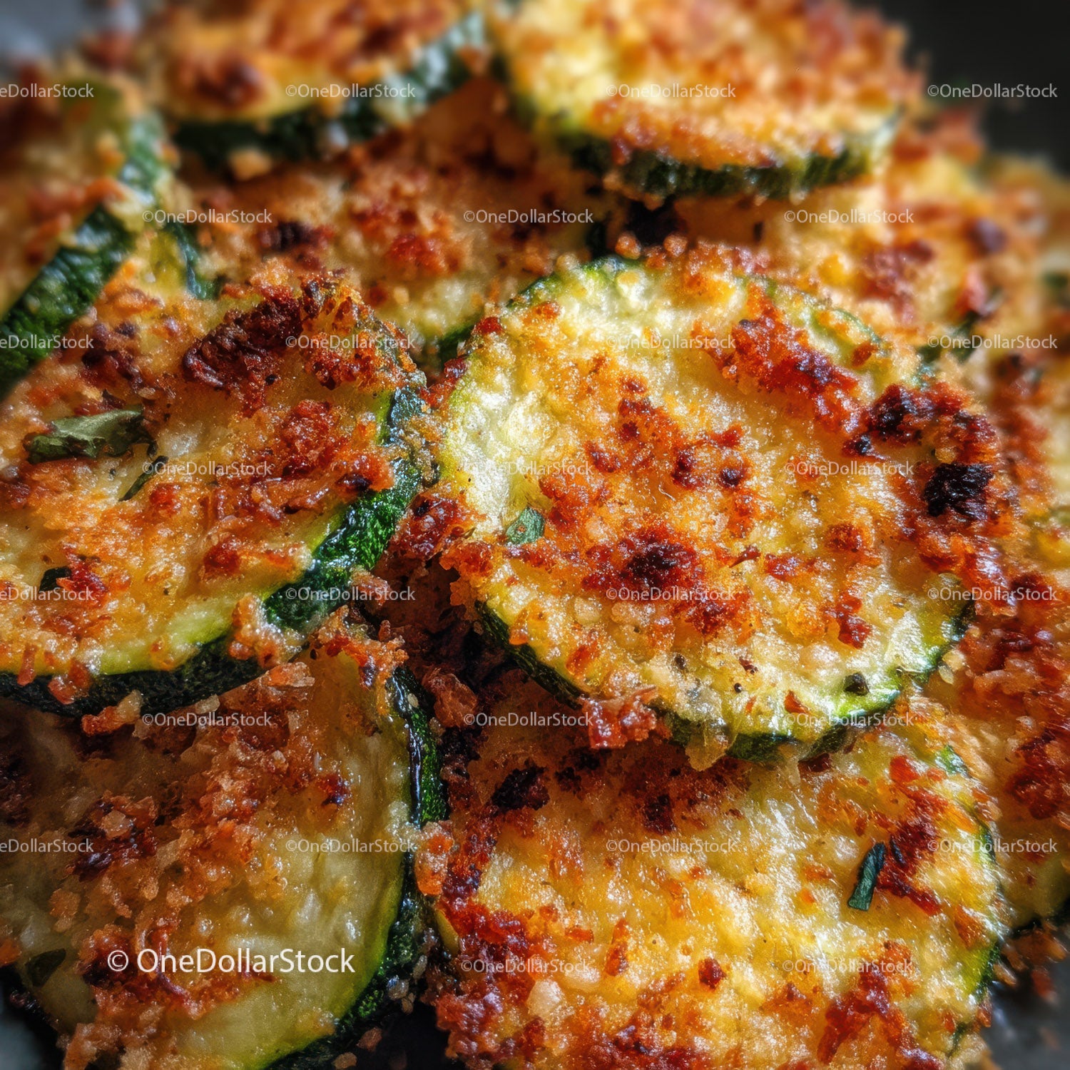 Crispy Roasted Zucchini Slices with Golden Crunch
