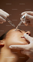 Professional Facial Treatment with Serum Dropper in Skincare Clinic