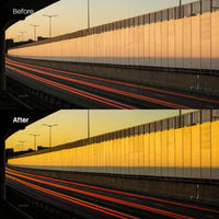Before and after Cinematic Streets Neon Lightroom preset edit