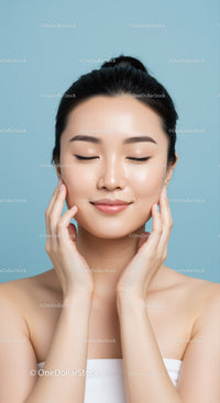 Young Woman Relaxing with Facial Massage for Glowing Skin