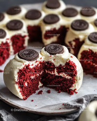 Red Velvet Cake with Oreo Cookies and Cream Frosting