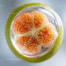 Fresh Juicy Grapefruit Half with Seed Detail in Bright Lighting
