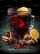 Cozy Mulled Wine with Spices and Citrus Garnish