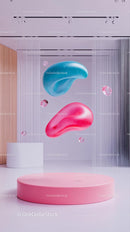Modern Abstract Floating Art Sculptures in Contemporary Interior