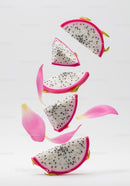 Floating Slices of Dragon Fruit with Pink Petals