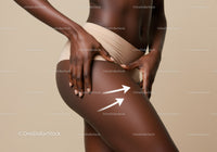 Elegant Minimalist Portrait of Dark-Skinned Woman with Smooth Skin