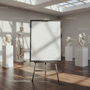 Blank Canvas in Bright Modern Art Gallery Space
