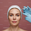Woman Receiving Facial Rejuvenation Botox Injection in Modern Clinic