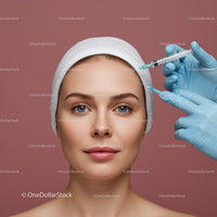 Woman Receiving Facial Rejuvenation Botox Injection in Modern Clinic