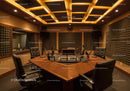 Professional Soundproof Recording Studio with Acoustic Foam Panels and Microphones